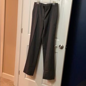 Brown pinstriped suit pants